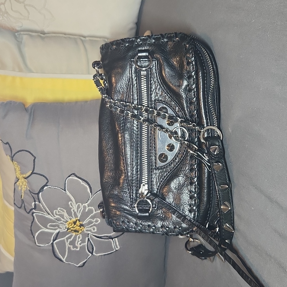 Sam Edelman Black Leather Crossbody Shoulder Bag